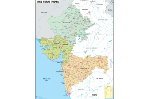 Buy Western India Map